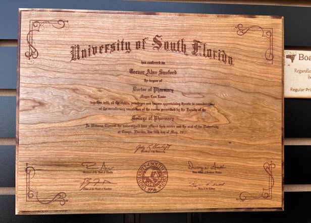 BOARD CERTIFICATION PLAQUE